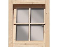 Karibu Dreh-/ Kippfenster für 28 mm Häuser und Carports 69 x 79 cmZubehörbild