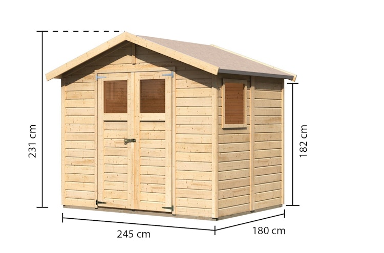 Karibu Eco Gartenhaus Gerätehaus Dalin 1 - 14 mm