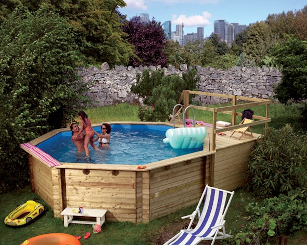 Karibu Pool Modell 2 A/B/C/D - kesseldruckimprägniert inkl. gratis Pool-Pflegeset (Gesamtwert 69 €)