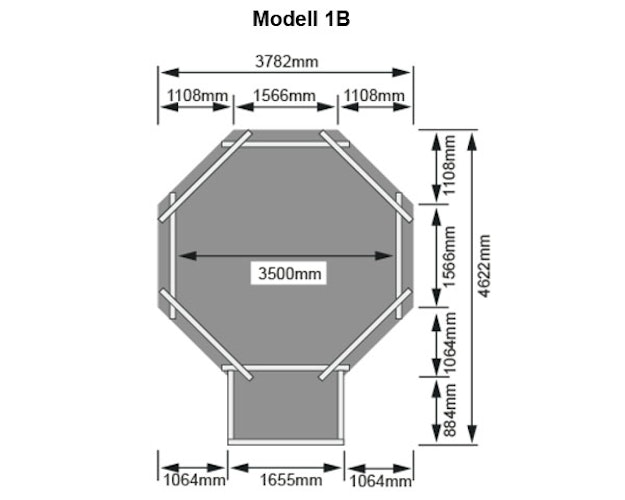 Karibu Pool Modell 1 A/B/C/D - kesseldruckimprägniert inkl. gratis Pool-Pflegeset (Gesamtwert 69 €)