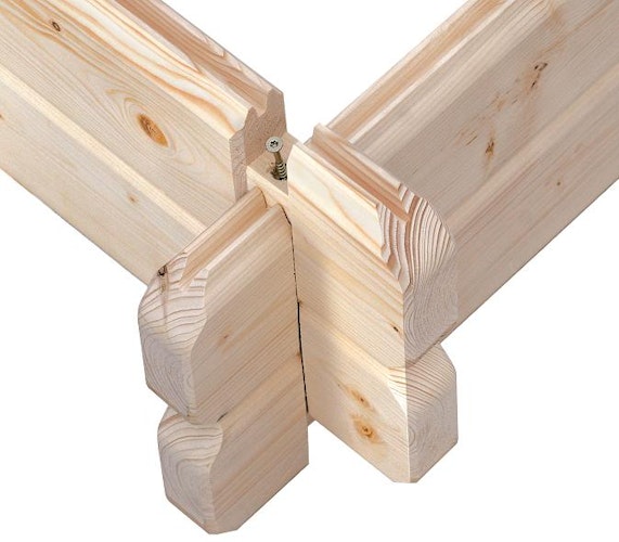 Karibu Woodfeeling Blockbohlenhaus Mittelwandhaus Lagor 1/2- 38 mm
