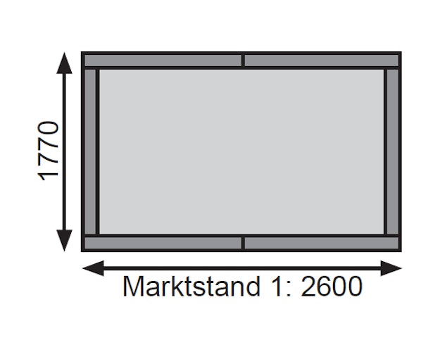 Karibu Marktstand Verkaufsshaus 1/2 - 19 mm