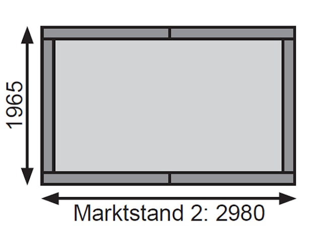 Karibu Marktstand Verkaufsshaus 1/2 - 19 mm