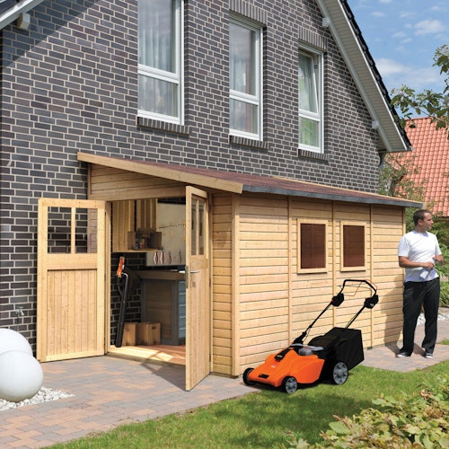 Karibu Premium Gartenhaus Bomlitz 2/3/4 naturbelassen - 19 mm