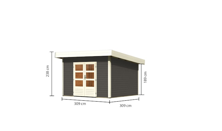 Karibu Woodfeeling Gartenhaus Northeim 3 - 38 mm