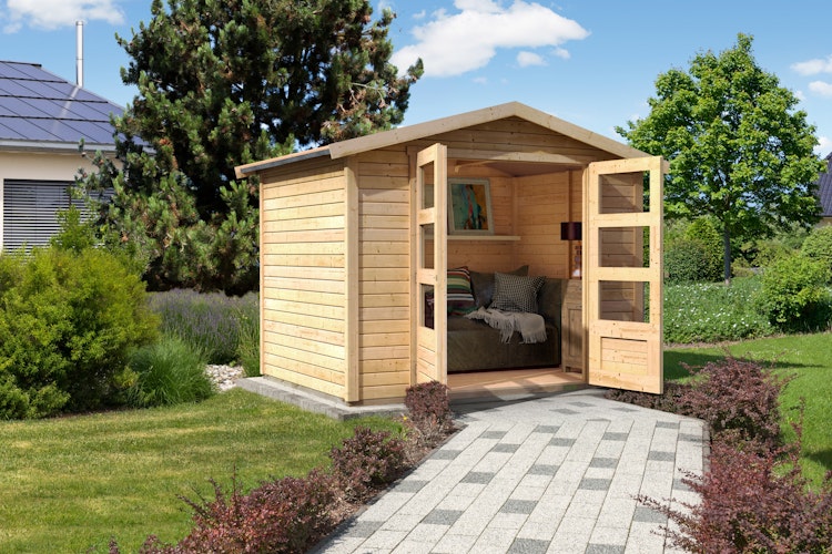 Karibu Woodfeeling Gartenhaus Amberg 2/3/4/5 naturbelassen - 19 mm