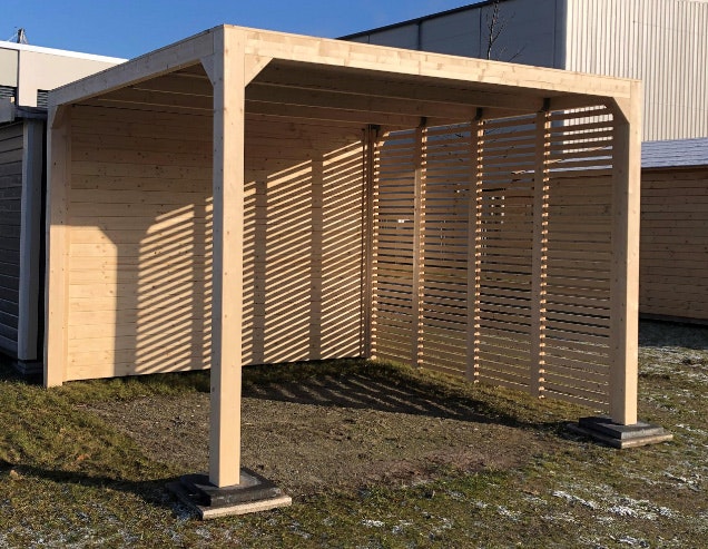 Von einem Kunden aufgenommenes Foto von Karibu Pavillon Cubus mit Flachdach inkl. gratis H-Pfostenanker Von einem Kunden aufgenommenes Foto von Karibu Pavillon Cubus mit Flachdach inkl. gratis H-Pfostenanker