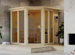 Karibu Sauna Airi Superior mit Eckeinstieg 68 mm