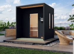 Karibu Design Saunahaus Arcadia Blackline - 73 mm