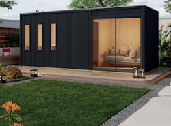 Karibu Design Saunahaus Monterey Blackline - 73 mm