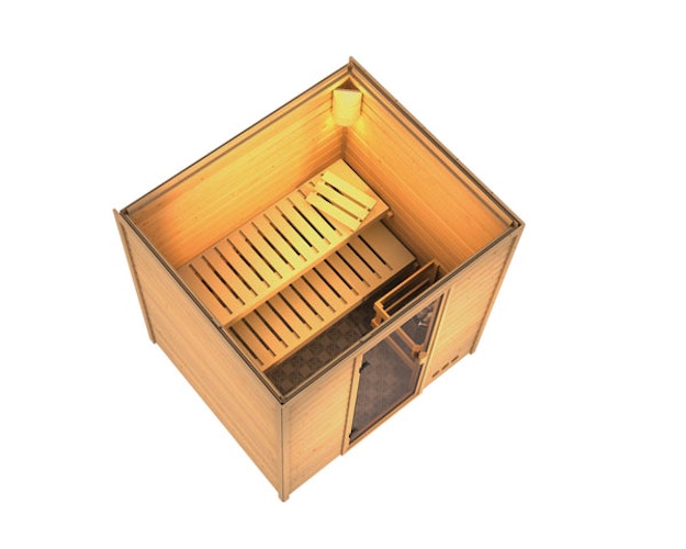Karibu Woodfeeling Sauna Anja - 38 mm Massivholz Aktionssauna
