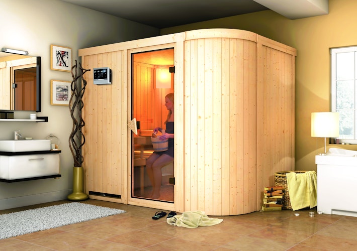 Karibu Sauna Titania 4 mit Fronteinstieg 68 mm