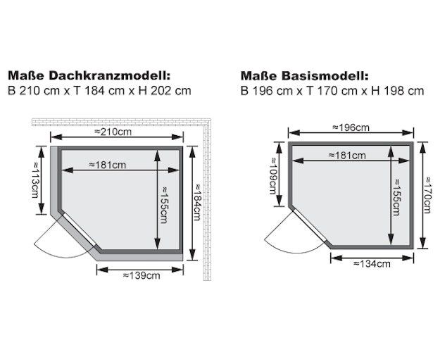 Karibu Sauna Siirin mit Eckeinstieg 68 mm inkl. gratis Saunaofen & 8-teiligem Zubehörpaket (Gesamtwert 1071,91€) Bild