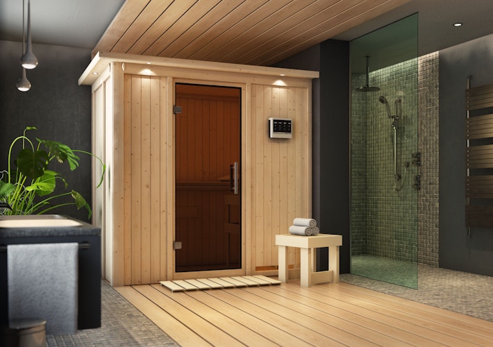 Karibu Sauna Variado mit Fronteinstieg 68 mm