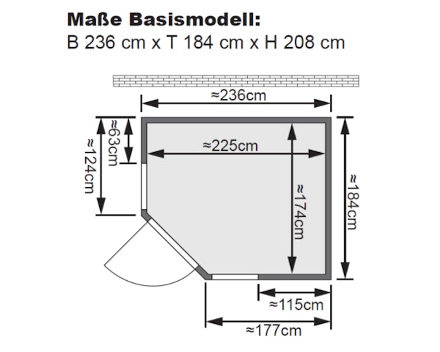 Karibu Sauna Sinai 3 - Massivholzsauna mit Eckeinstieg 38 mm inkl. gratis Saunaofen & 8-teiligem Zubehörpaket (Gesamtwert 1071,91€) Bild