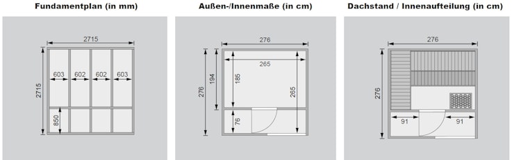 Karibu Gartensauna Saunahaus Cuben inkl. Vorraum, terragrau inkl. 8-teiligem gratis Zubehörpaket (Gesamtwert 191,92€)
