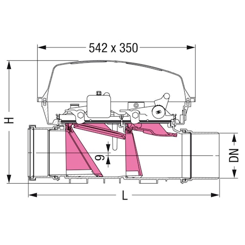 KESSEL 84100 - Fäkalien-Rückstauautomat Staufix FKA Komfort DN 100 für freiliegenden Einbau