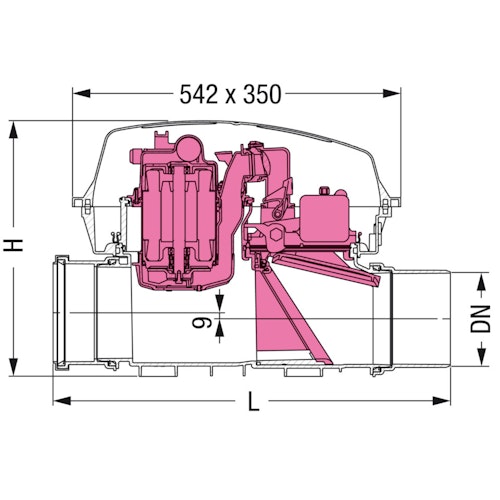 KESSEL 24100 - Rückstaupumpanlage Pumpfix F Komfort DN 100 für freiliegenden Einbau