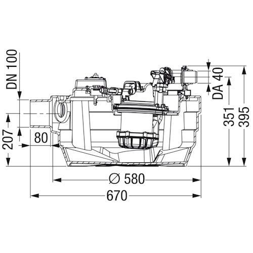 KESSEL 28711-C - Hebeanlage Aqualift F Compact Mono - Überflurinstallation