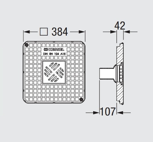 KESSEL 28701S - Abwasserstation Aqualift F Compact Mono - Unterflurinstallation