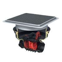 KESSEL - Staufix Control Rückstaudoppelverschluss für Einbau in die Bodenplatte - schwarze Abdeckung mit Rattenschutz