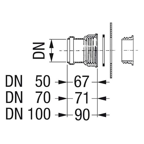 KESSEL 39005 - Zulaufstutzen DN 50