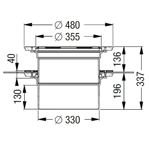 KESSEL-Verlängerungsstück 830075, für WU-Beton