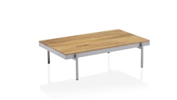 Kettler Lounge-Tisch STRAIGHT 120 x 76 cm, Aluminium / Teak