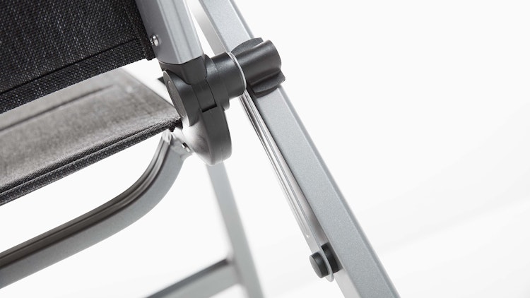 Kettler Multipositionssessel BASIC PLUS PADDED, Aluminium Silber / Outdoorgewebe Anthrazit
