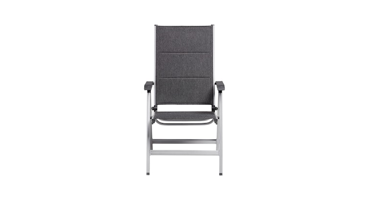 Kettler Multipositionssessel BASIC PLUS PADDED, Aluminium Silber / Outdoorgewebe Anthrazit