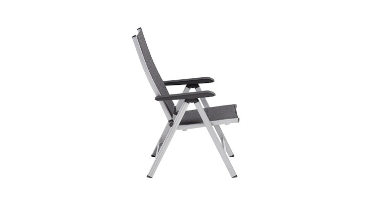 Kettler Multipositionssessel BASIC PLUS PADDED, Aluminium Silber / Outdoorgewebe Anthrazit