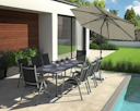 Kettler Multipositionssessel BASIC PLUS, Aluminium Silber / Outdoorgewebe Anthrazit