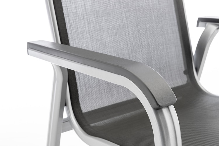 Kettler Stapelsessel BASIC PLUS, Aluminium Silber / Outdoorgewebe Anthrazit