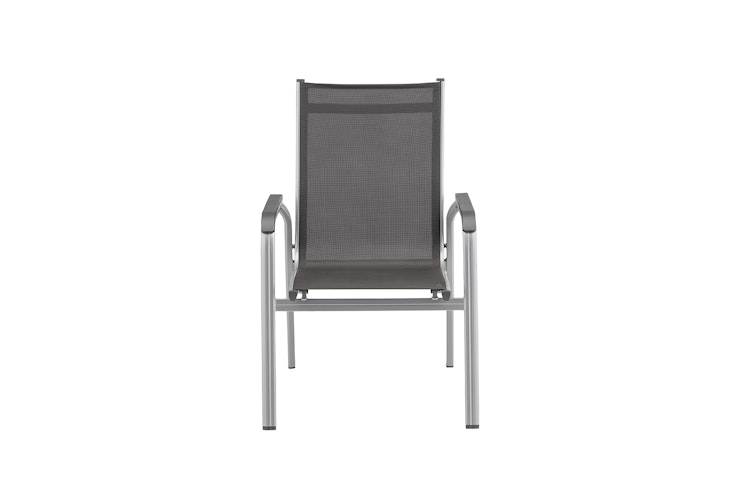 Kettler Stapelsessel BASIC PLUS, Aluminium Silber / Outdoorgewebe Anthrazit