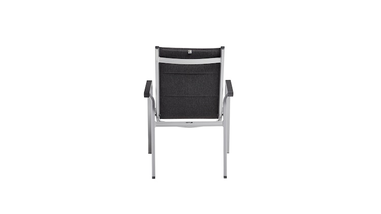 Kettler Stapelsessel BASIC PLUS PADDED, Aluminium Silber / Outdoorgewebe Anthrazit