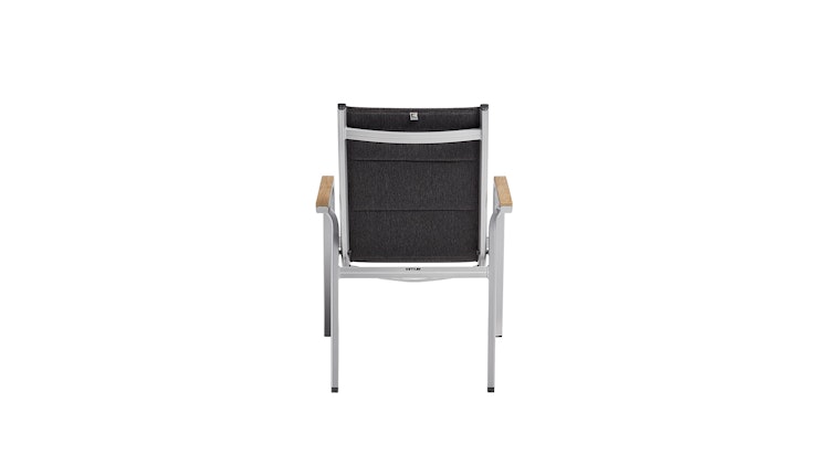 Kettler Stapelsessel GRANADA PADDED, Aluminium Silber / Outdoorgewebe Anthrazit - Auslaufartikel / Einzelstück