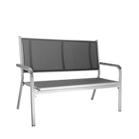 Kettler 2-Sitzer Bank BASIC PLUS, Aluminium Silber / Outdoorgewebe Anthrazit