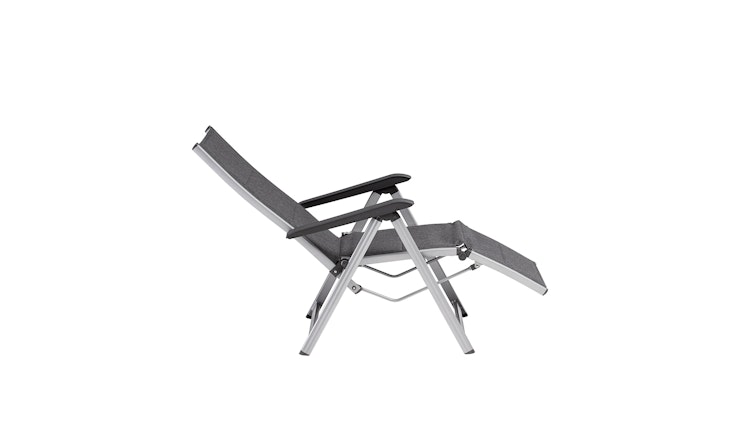 Kettler Relaxsessel BASIC PLUS PADDED, Aluminium Silber / Outdoorgewebe Anthrazit