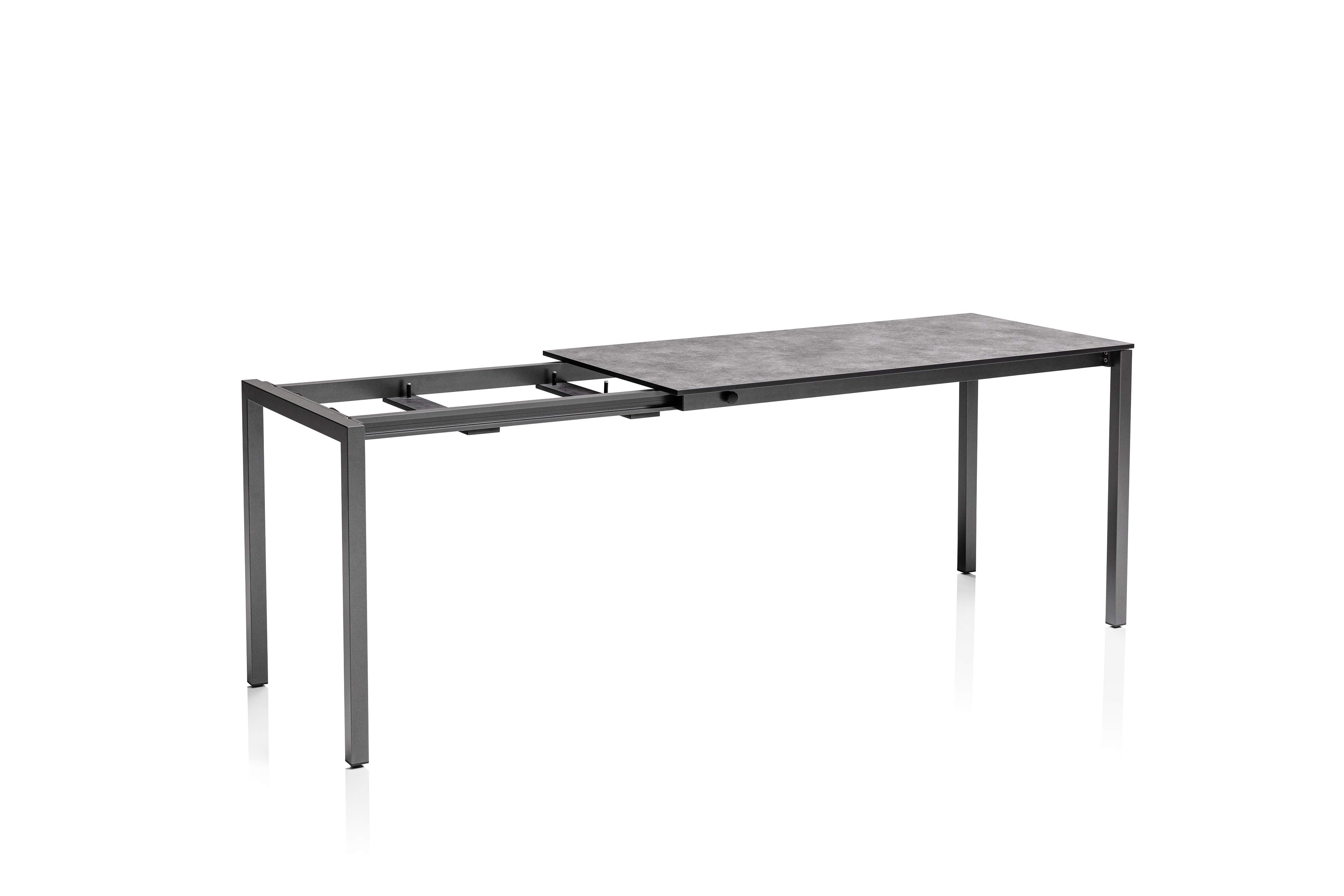 Kettler HPL-Ausziehtisch CUBIC, Aluminium HPL Anthrazit