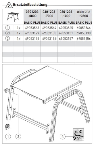 Kettler Ersatzteil Bodenschoner für Hocker BASIC PLUS, 4er Set