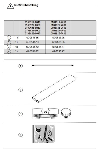 Kettler Ersatzteil Bodenschoner für Tischgestell DIAMOND Silber, 4er Set