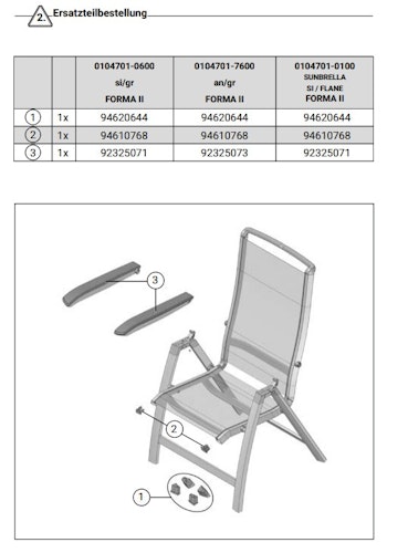 Kettler Ersatzteil Bodenschoner für Multipositionssessel FORMA ll, 4er Set