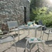Kettler Gartenmöbel-Set BASIC PLUS, Tisch + 3 Stühle + Bank + Hocker, Aluminium / HPL / OutdoorgewebeBild