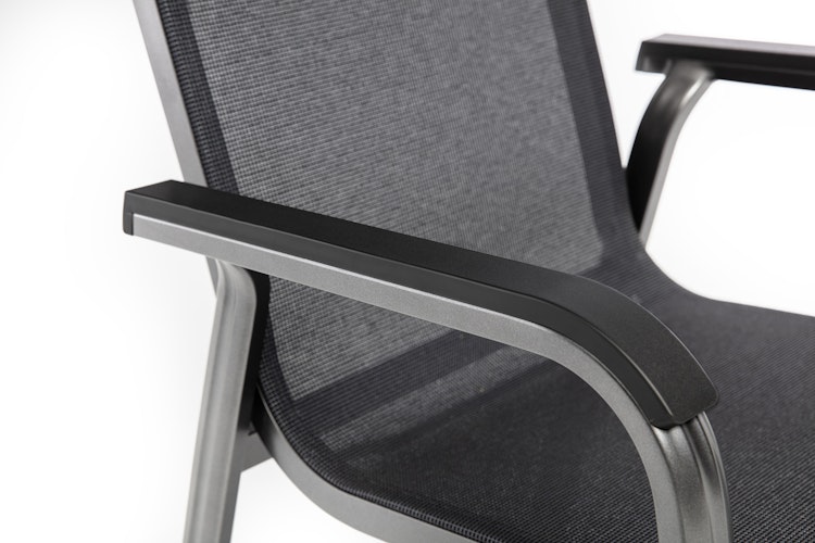 Kettler Stapelsessel BASIC+ PREMIUM, Aluminium Anthrazit / Outdoorgewebe Lakritz