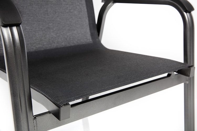 Kettler Stapelsessel BASIC+ PREMIUM, Aluminium Anthrazit / Outdoorgewebe Lakritz