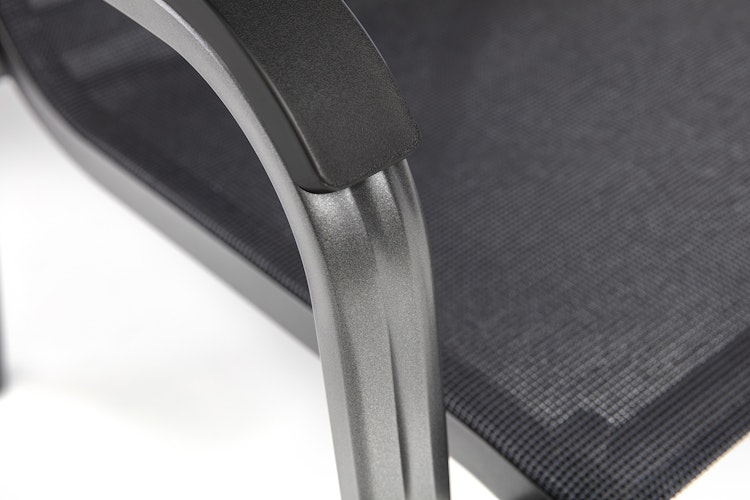 Kettler Stapelsessel BASIC+ PREMIUM, Aluminium Anthrazit / Outdoorgewebe Lakritz