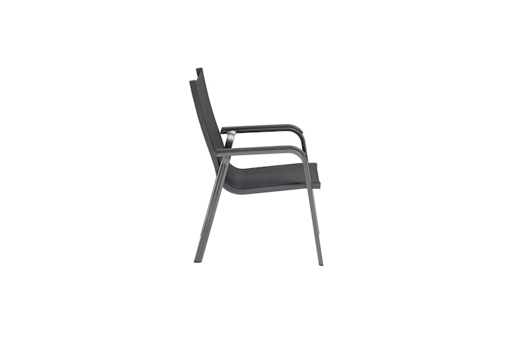 Kettler Stapelsessel BASIC+ PREMIUM, Aluminium Anthrazit / Outdoorgewebe Lakritz