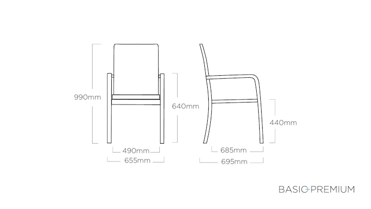 Kettler Stapelsessel BASIC+ PREMIUM, Aluminium Anthrazit / Outdoorgewebe Lakritz