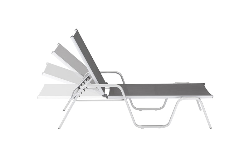 Kettler Stapelliege BASIC PLUS, Aluminium Silber / Outdoorgewebe Anthrazit