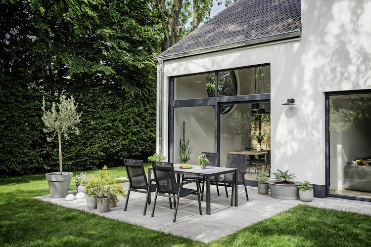Kettler Stapelsessel BASIC+ PREMIUM, Aluminium Anthrazit / Outdoorgewebe Lakritz